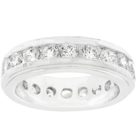 New England Eternity Ring in Silvertone