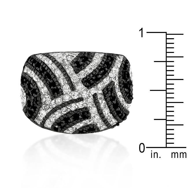Black And White Cocktail Ring