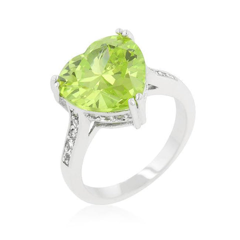 Apple Green Heart Ring