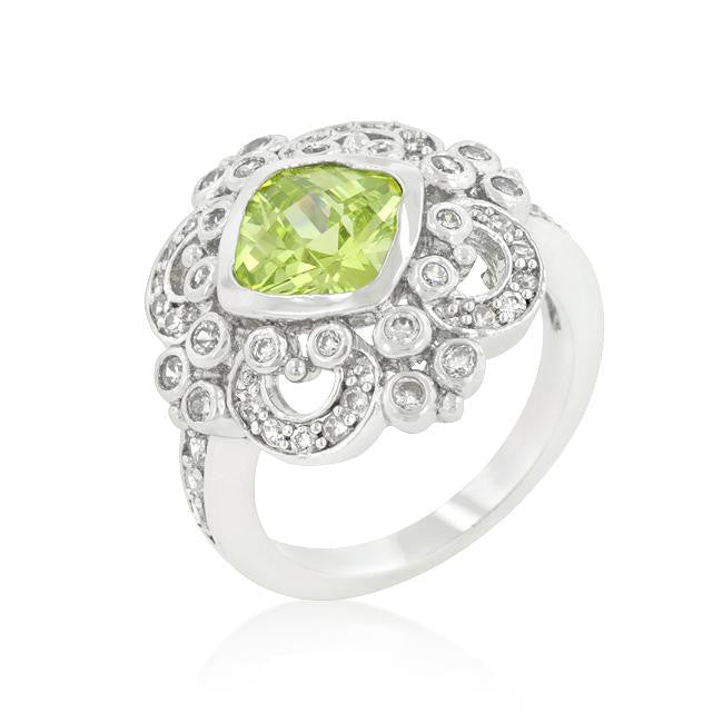 Elegant Peridot Crest Ring