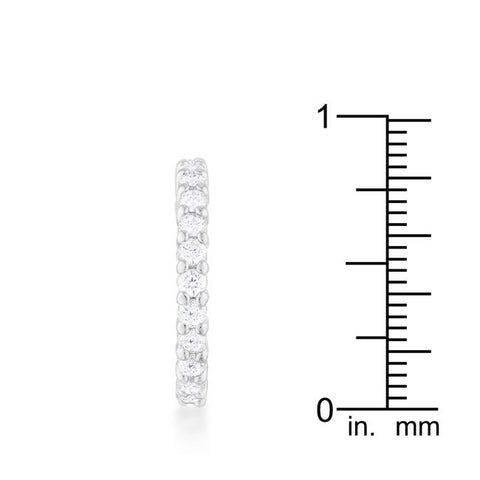 Cubic Zirconia Sterling Silver Eternity Band