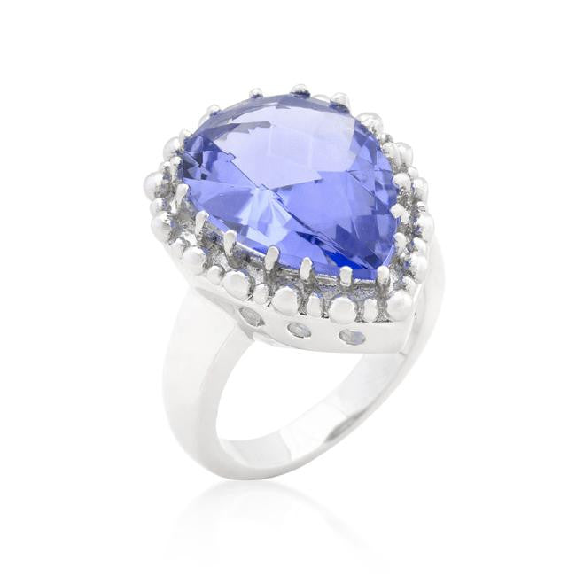 Solitaire Light Purple Cocktail Ring
