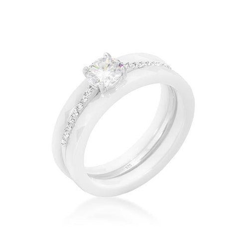 Three Ring Ceramic Set White