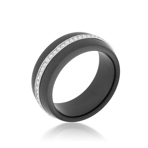 Ceramic Band Ring - Black