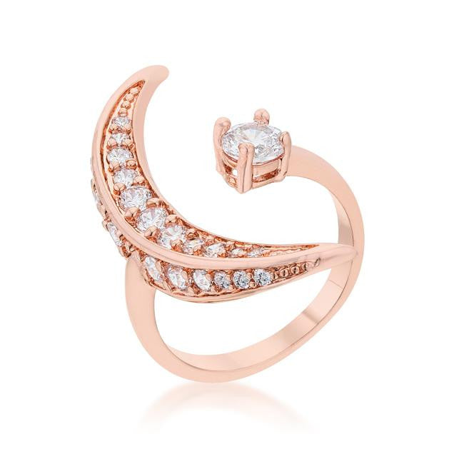 Luna .75ct CZ Rose Gold Delicate Ring