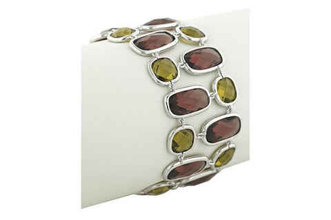 Amethyst And Olive Fashionista Bracelet