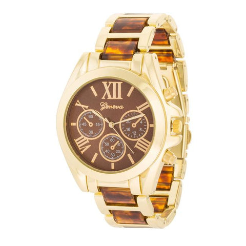 Tortoise Gold Watch