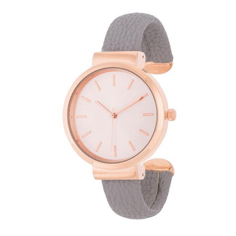 Classic Leather Cuff Watch