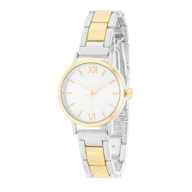Kristiana Two-tone Ladylike Metal Watch