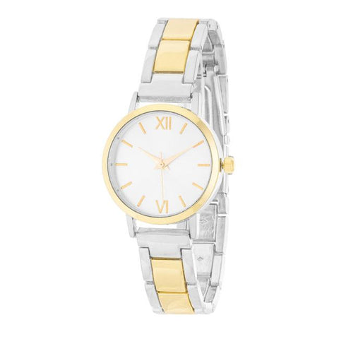 Kristiana Two-tone Ladylike Metal Watch